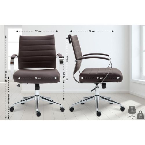 Bürostuhl Oakland Kunstleder braun