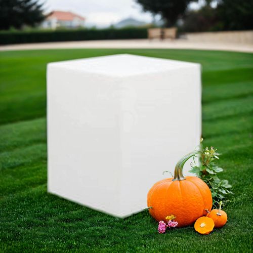 LED Außenleuchte Solar mit Dimmer B: 43 cm 53 cm hoch IP65 Weiß eckig Farbwechsel RGBW 50-600 lm Modern