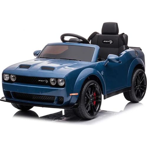 Kinder Elektroauto Dodge Challenger SRT, 2 Motoren+Sound+FB+LED blau
