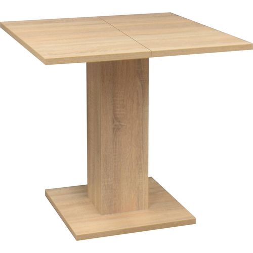 Säulen-Esstisch ></noscript>Tap< (ausziehbar bis 120cm) in eiche sägerau - 80x76x80cm (BxHxT)