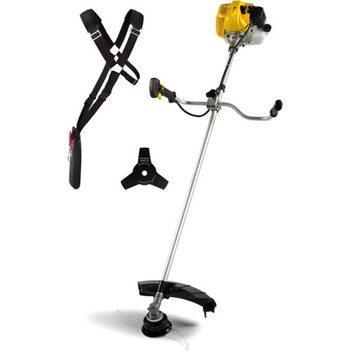 TEXAS Rasentrimmer Benzin BCU43 Motorsense Freischneider 2in1 Sense Trimmer | 43 ccm² | 1,7 PS | 2-Takt | Profi-Tragegurt | 3-Zahnmesser | Fadenspule