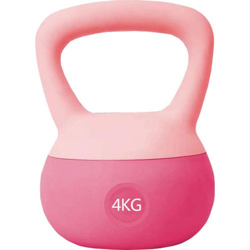 Weiche Fitness-Kettlebells Für Männer Und Frauen, Breiter Griff, Gepolsterter, Stoßfester Schutz, Rutschfest (Rose, 4KG)