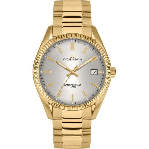 Jacques Lemans 50-3N Herren-Armbanduhr Derby Goldfarben/Grau