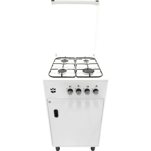 Gasmann 50cm Standherd SHG5050F weiß mit Flaschenfach Propan 50 mbar 4 Gas-Kocher mit 1m Gasschlauch und Regler