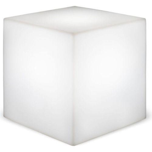 Stehlampe außen 40 cm breit cm IP65 Weiß E27 quadratisch 6500 K tageslichtweiß 600 lm Modern Wegeleuchte