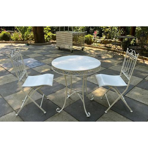 Casa Padrino Jugendstil Metall Garten Möbel Set Weiß - Barock & Jugendstil Garten Möbel