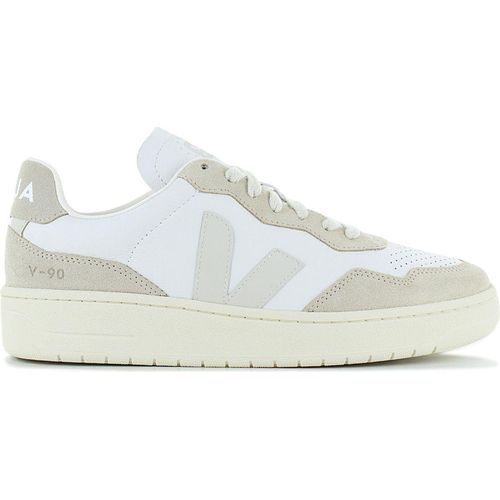 VEJA V-90 LEATHER EUROPA - Damen Sneakers Schuhe Weiß VD2003654A390 , EU 37 UK 4