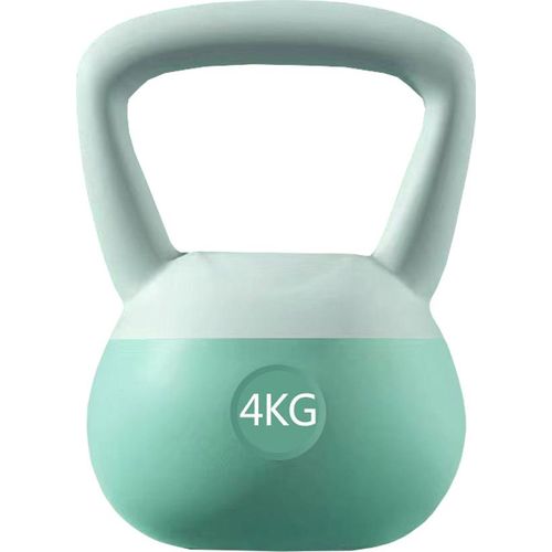 Weiche Fitness-Kettlebells Für Männer Und Frauen, Breiter Griff, Gepolsterter, Stoßfester Schutz, Rutschfest (Grün, 4KG)