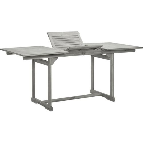 Garten-Esstisch (120-170)x80x75 cm Massivholz Akazie