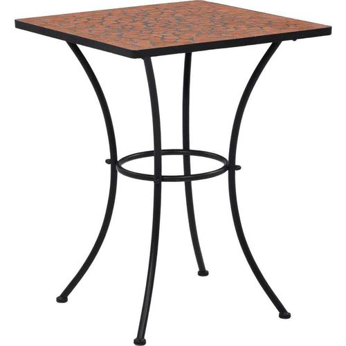 Mosaik-Bistrotisch Terrakottarot 60 cm Keramik