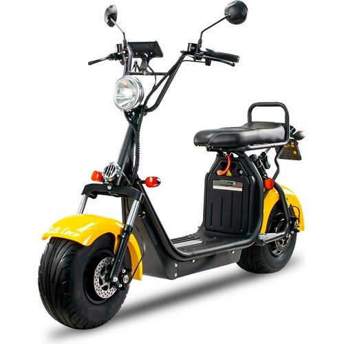 Elektroroller Motorroller BILI COCO G4 1500 W, 60V 12Ah Lithium Akku, 45 km/h, Gelb