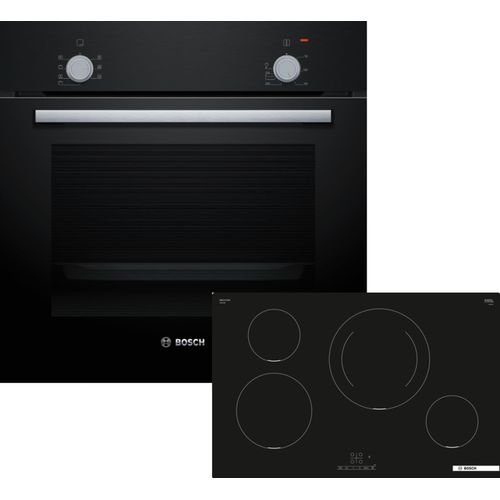 Bosch Einbau-Backofen-Set, HBF010BA0 + PIE811BB5E, Einbau-Backofen, Induktionskochfeld HBD214FB85