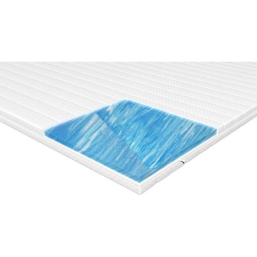 Matratzenauflage mit Gelschaum-Topper und Mikrofaserbezug in der Größe 160x200 cm.