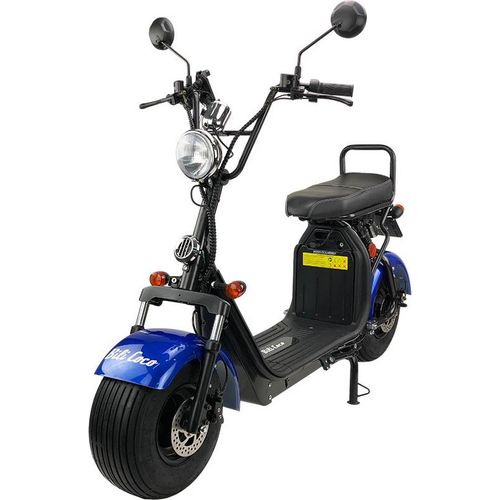 Elektroroller Motorroller BILI COCO G4 1500 W, 60V 12Ah Lithium Akku, 45 km/h, Blau