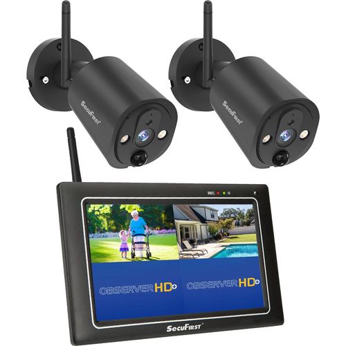 SecuFirst 2K Überwachungskamera Aussen mit Innen Monitor,7