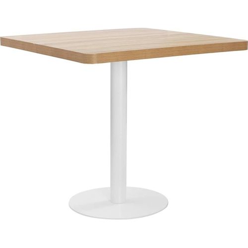 Bistrotisch Hellbraun 80x80 cm MDF