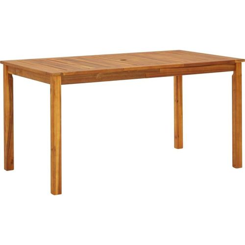 Gartentisch 140x80x74 cm Massivholz Akazie