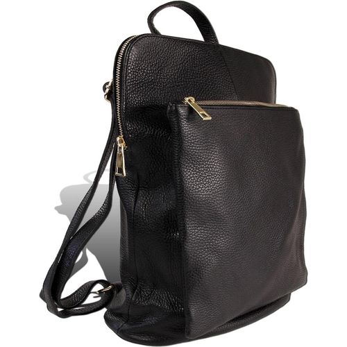 Cityrucksack schwarz Toscanto Rucksack Leder D2ORTM103RS