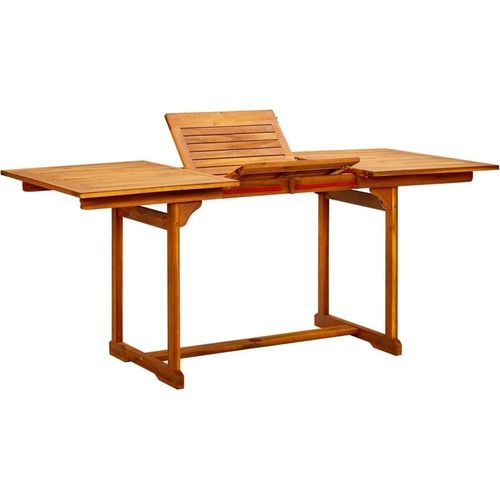Garten-Esstisch (120-170)x80x75 cm Massivholz Akazie