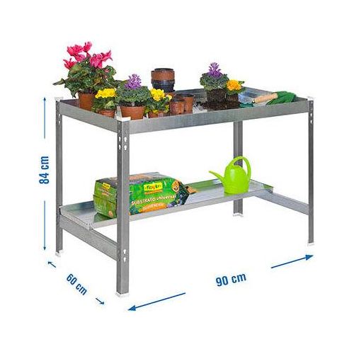 Simonrack Pflanztisch SIMONGARDEN silber 90,0 x 60,0 x 84,0 cm