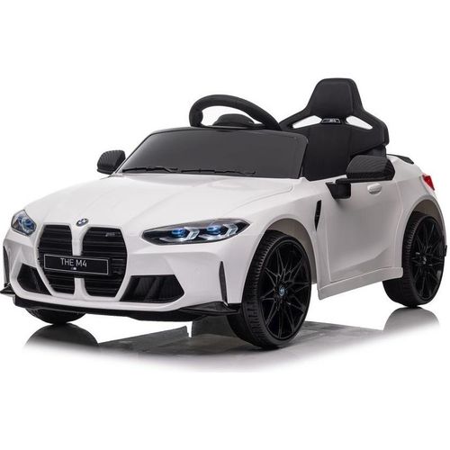 Kinder Elektroauto BMW M4, 12 Volt zwei Motoren+Audio+LED+FB weiss