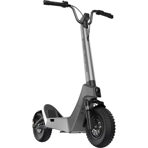 E-Scooter STREETBOOSTER Pollux silber - mit Straßenzulassung, Wechselakkusystem, 20 km/h, gefedert
