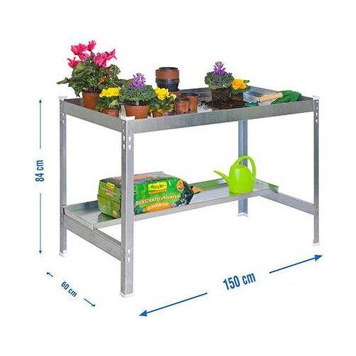 Simonrack Pflanztisch SIMONGARDEN silber 90,0 x 60,0 x 84,0 cm