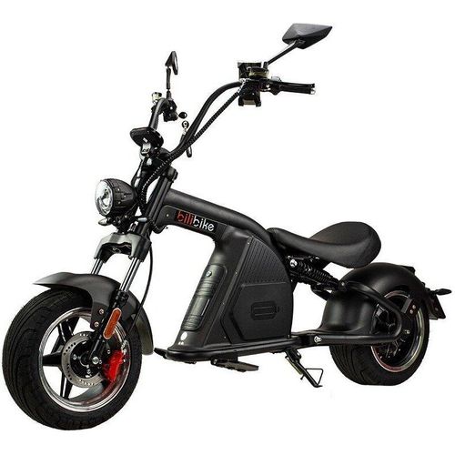 Elektroroller Motorroller BILI COCO FUTURE 2000 W, 60V 30Ah Lithium Akku, mit Alarm, Handyhalter, 45 km/h, Schwarz