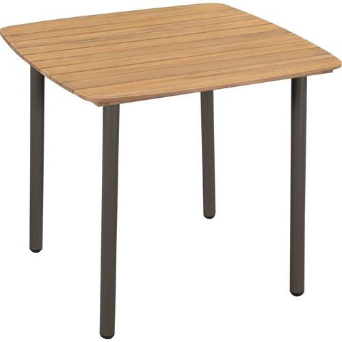 Couchtisch 80x80x72 cm Massivholz Akazie und Stahl