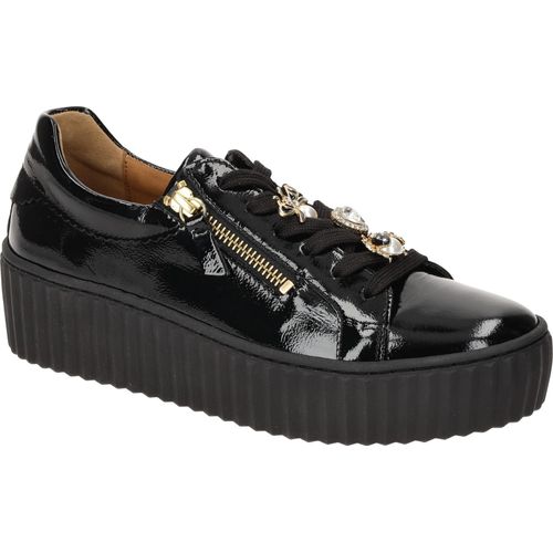 Gabor Damen Sneaker schwarz Lack
