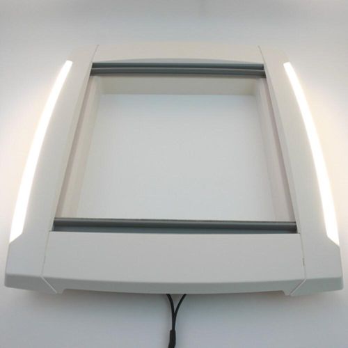 Innenrahmen für MPK Dachluke Dachfenster Dachhaube 40 x 40 cm Wohnwagen Wohnmobil Caravan mit LED Beleuchtung und Doppelplissee