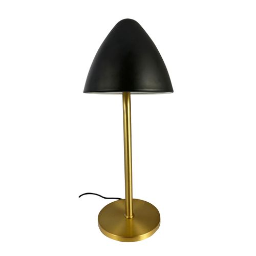 Tischlampe, Tischleuchte, Nachttischlampe, Schreibtischlampe, LED Leselampe, OULU Messing schwarz