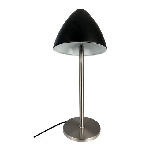 Tischlampe, Tischleuchte, Nachttischlampe, Schreibtischlampe, LED Leselampe, OULU Stahl schwarz