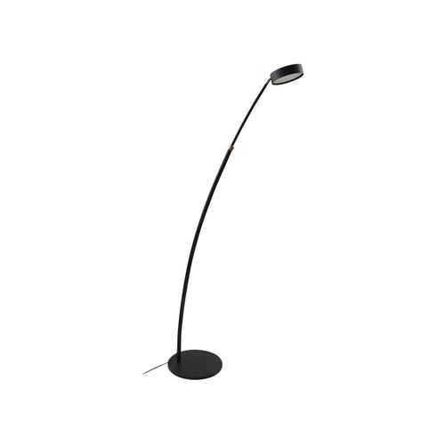 Lucande LED-Bogenleuchte Boga, schwarz, Metall, dimmbar