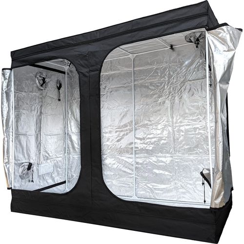 GROWTECH Growzelt Growbox 240x120x200 cm für Pflanzen Zuchtzelt Indoor Gewächshaus Grow Schrank Anzucht Gemüse Kräuter Tomaten Cannabis Hydrokultur