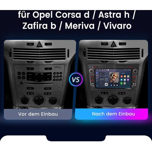 Einbau-Navigationsgeräte WIFI 8+256G 8kern 4G Android14 Autoradio GPS NAVI BT Für Opel Astra H Corsa C / Vectra C DAB Carplay 4Kern