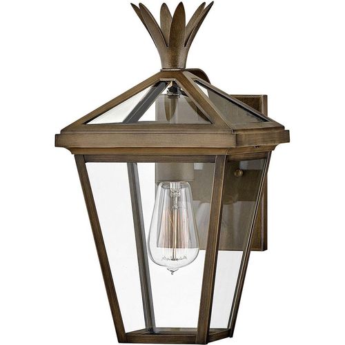 Außenwandleuchte Aluminium Glas E27 IP44 in Bronze Antik Vintage Design Außenleuchte Wand