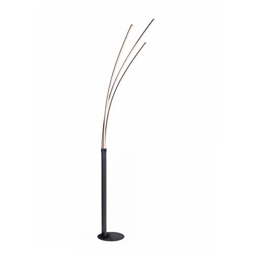 LED Stehleuchte schwarz, H 215 cm