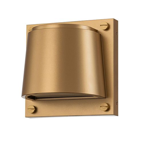 Wandlampe außen Glas GU10 IP44 warmweißes Licht 3000 K 560 lm in Messing Antik Modern Außenwandleuchte
