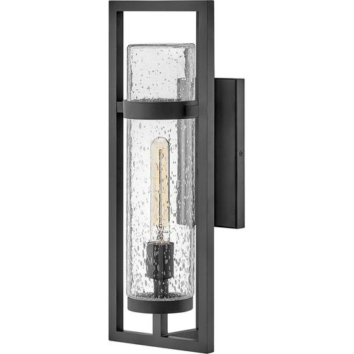 Wandlampe außen Aluminium Glas IP44 Schwarz E27 Vintage Design Wandleuchte