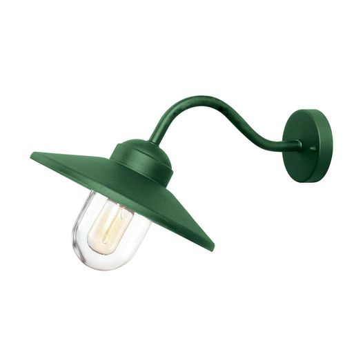 Außenwandleuchte Edelstahl Glas E27 IP44 Tannengrün Maritim Außenlampe Wand