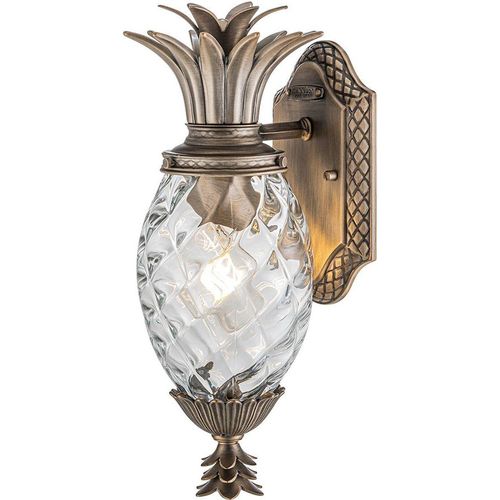 Wandlampe außen Aluminium Glas IP44 in Bronze Antik E27 Klassisch Außenwandlampe