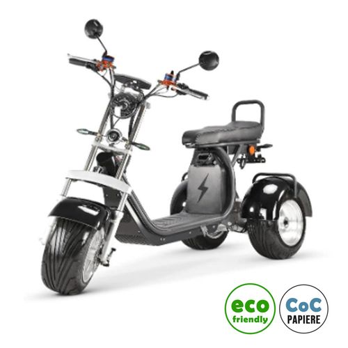 Urban Chopper Trike Elektro-Dreirad E-Roller 45km/h 2x 2000W Neigbar