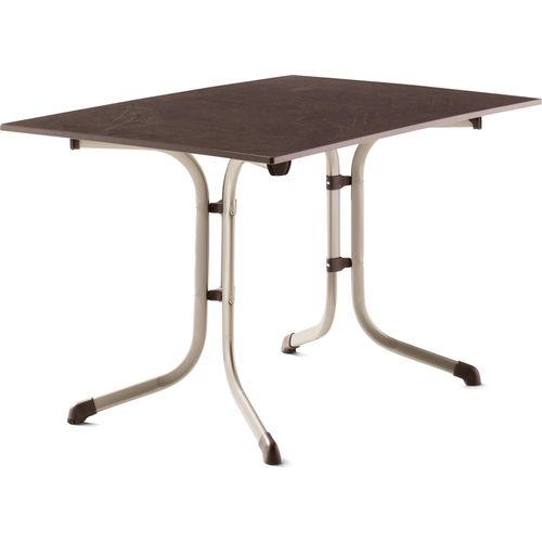 Klapptisch ></noscript>Boulevard< in Schiefer Mocca, vivodur ® - 120x73x80cm (BxHxT)