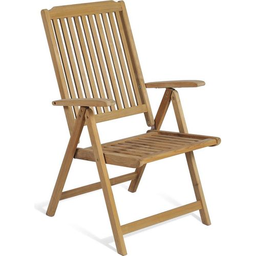 Gartenstuhl Hochlehner aus Teak GARDA-120, B/H/T: ca. 58/103/66 cm