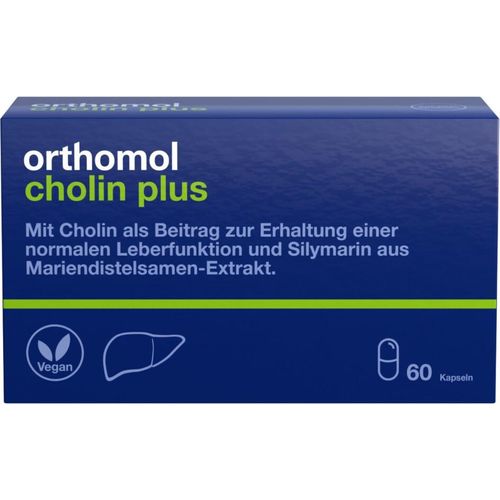 Orthomol Cholin Plus - zur Erhaltung einer normalen Leberfunktion - mit Silymarin aus Mariendistel-Extrakt, 30 St. Tagesportionen