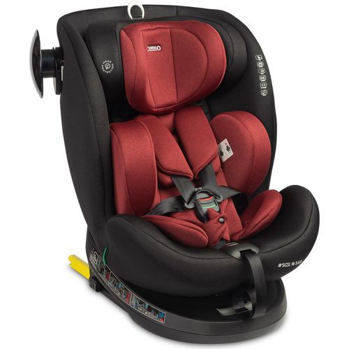 CARETERO Autositz Kinder Autokindersitz Commo, ISOFIX, 40-150cm, Burgunderrot