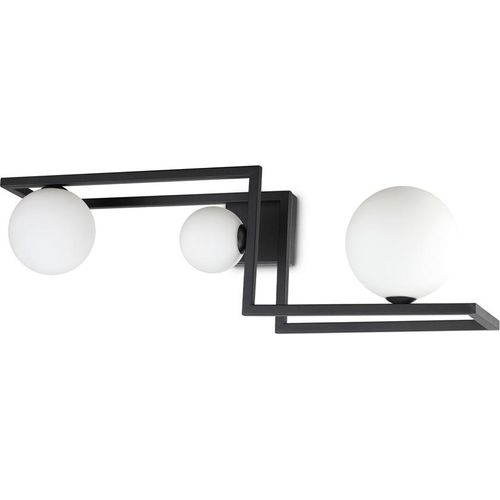 Deckenleuchte Industrial-Minimal Ecke Metall Schwarz 3 Lichter G9 3W 3000K Warmes Licht