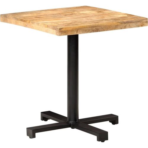 Bistrotisch Quadratisch 70x70x75 cm Raues Mangoholz