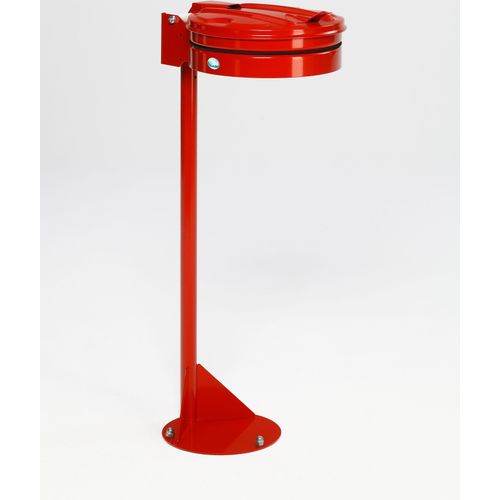 Standhalter mit Gummiband | mit Metall-Deckel | HxBxT 105x37x46,5cm | Stahl | Rot